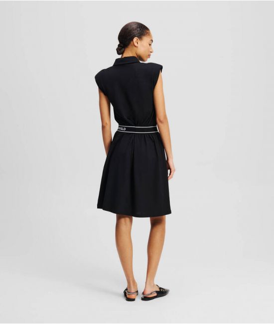 Γυναικείο Polo Φόρεμα Μαύρο Karl Lagerfeld A2W13038-999 Black