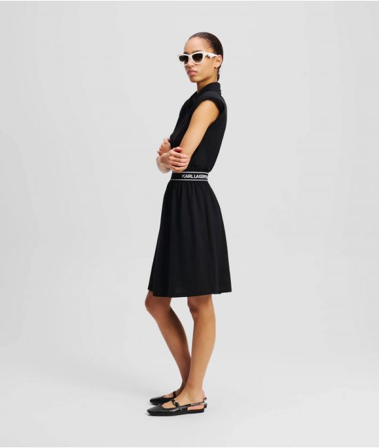 Γυναικείο Polo Φόρεμα Μαύρο Karl Lagerfeld A2W13038-999 Black
