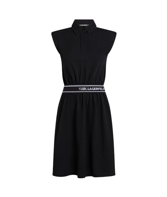 Γυναικείο Polo Φόρεμα Μαύρο Karl Lagerfeld A2W13038-999 Black