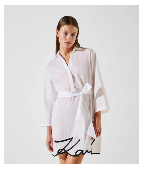 Γυναικείο DNA Signature Beach Φόρεμα Λευκό Karl Lagerfeld A2W46075-100 White