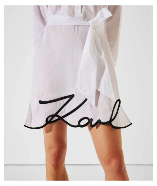 Γυναικείο DNA Signature Beach Φόρεμα Λευκό Karl Lagerfeld A2W46075-100 White