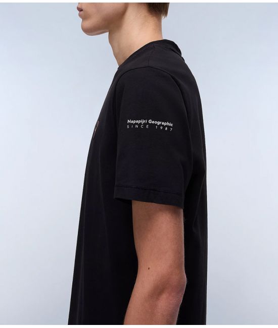 Ανδρικό S-Badge T-shirt Μαύρο Napapijri NP0A4I3N-0411