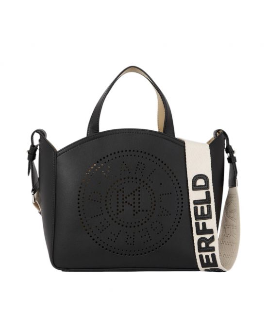 Γυναικεία Δερμάτινη K/Circle Tote Τσάντα Μαύρη Karl Lagerfeld A1W30058-999 Black