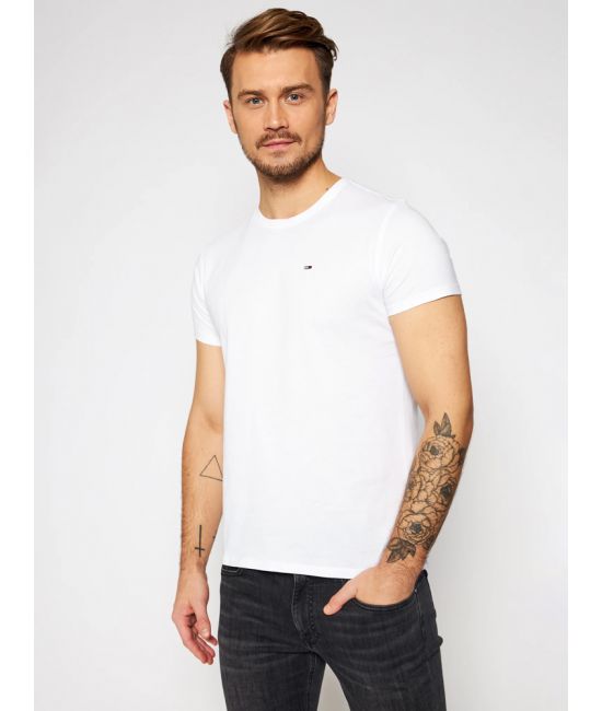 Ανδρικό T-shirt Λευκό Tommy Jeans DM0DM04411-100