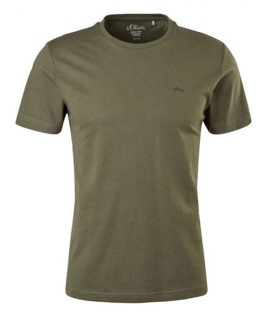 Ανδρικό T-Shirt Χακί S.Oliver 2057430-7940