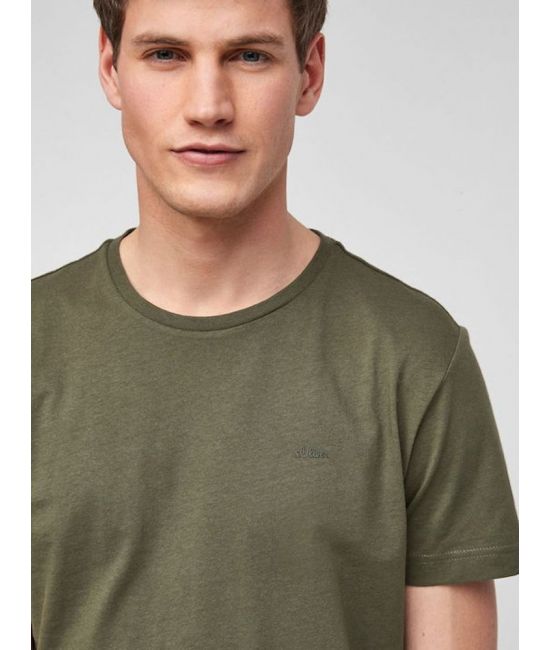 Ανδρικό T-Shirt Χακί S.Oliver 2057430-7940