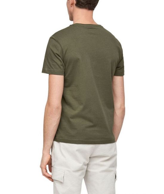 Ανδρικό T-Shirt Χακί S.Oliver 2057430-7940