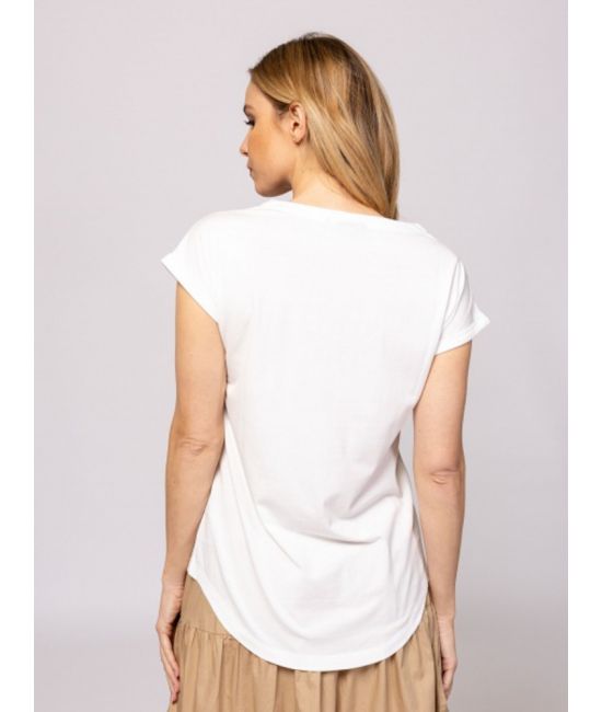 Γυναικείο Malenas25 T-shirt Λευκό Heavy Tools T17032-ECRU