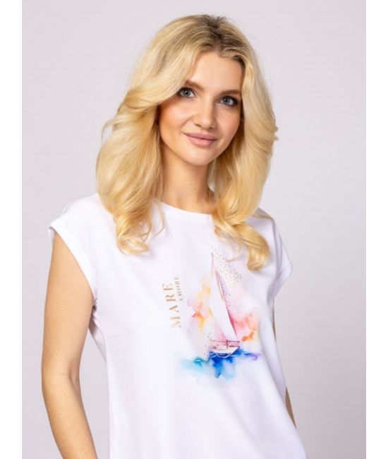 Γυναικείο Monas25 T-shirt Λευκό Heavy Tools T17027-SAIL