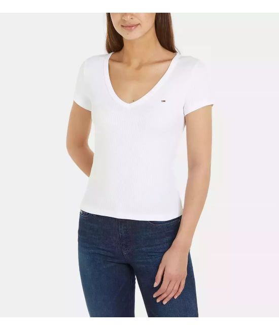 Γυναικείο Slim Essential T-shirt Λευκό Tommy Jeans DW0DW17385-YBR