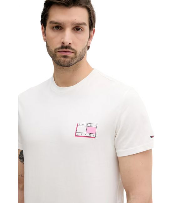 Ανδρικό T-shirt Λευκό Tommy Jeans DM0DM21577-YBL