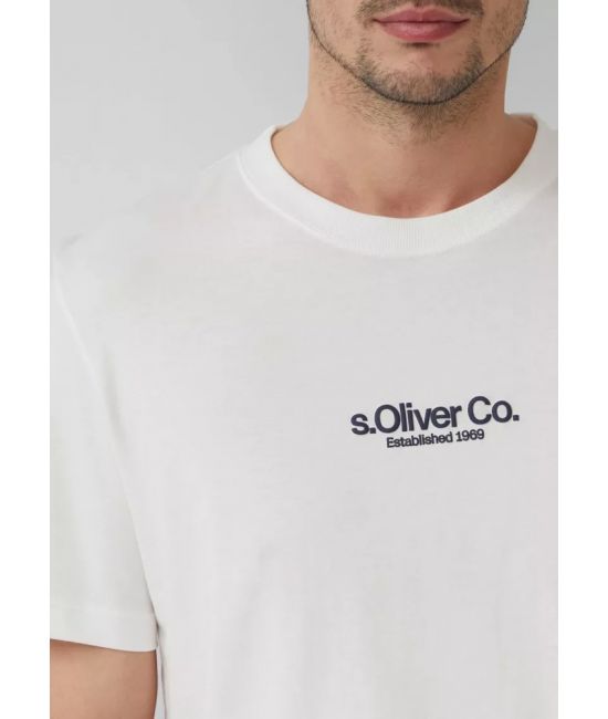 Ανδρικό T-shirt Λευκό S.Oliver 2166827-01D1