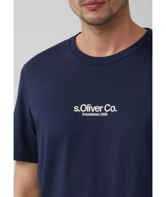Ανδρικό T-shirt Navy Μπλε S.Oliver 2166827-58D1