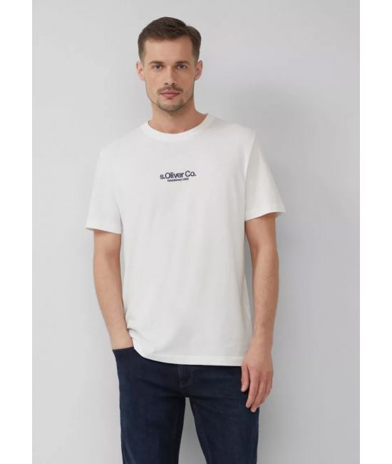 Ανδρικό T-shirt Λευκό S.Oliver 2166827-01D1