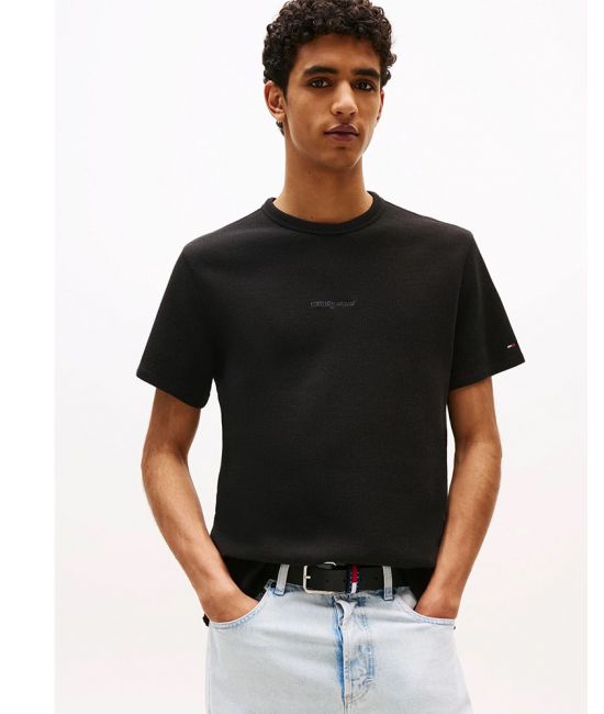 Ανδρικό T-shirt Μαύρο Tommy Jeans DM0DM21778-BDS