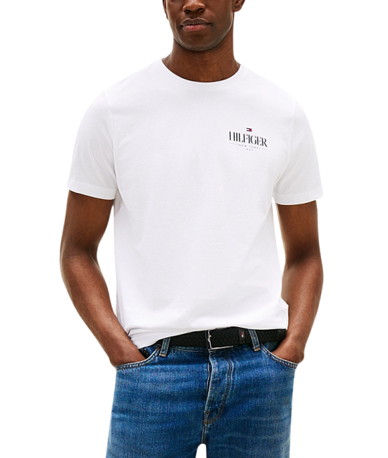 Ανδρικό T-shirt Λευκό Tommy Hilfiger MW0MW39355-YBR