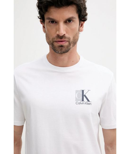 Ανδρικό T-shirt Λευκό Calvin Klein LV04RC853G-YAF