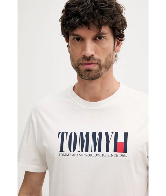 Ανδρικό T-shirt Λευκό Tommy Jeans DM0DM21941-YBL