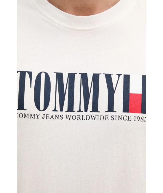 Ανδρικό T-shirt Λευκό Tommy Jeans DM0DM21941-YBL