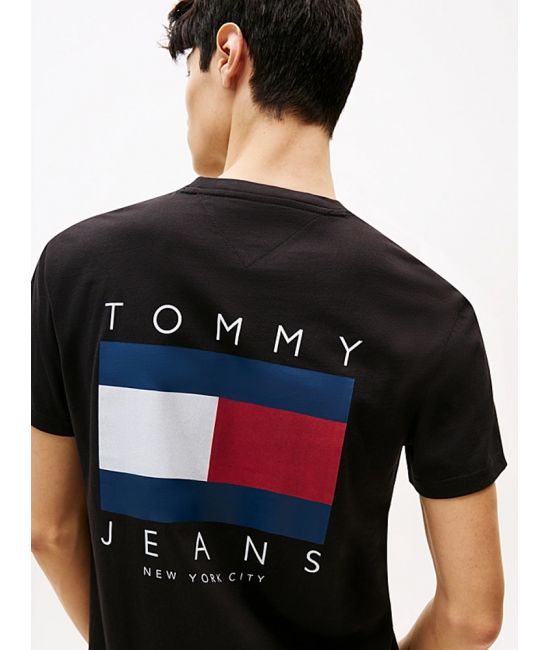 Ανδρικό T-shirt Μαύρο Tommy Jeans DM0DM21910-BDS