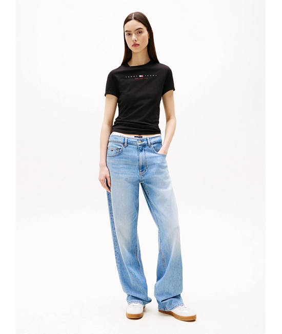 Γυναικείο T-shirt Μαύρο Tommy Jeans DW0DW21422-BDS
