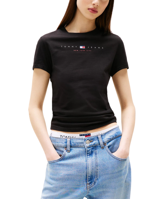 Γυναικείο T-shirt Μαύρο Tommy Jeans DW0DW21422-BDS