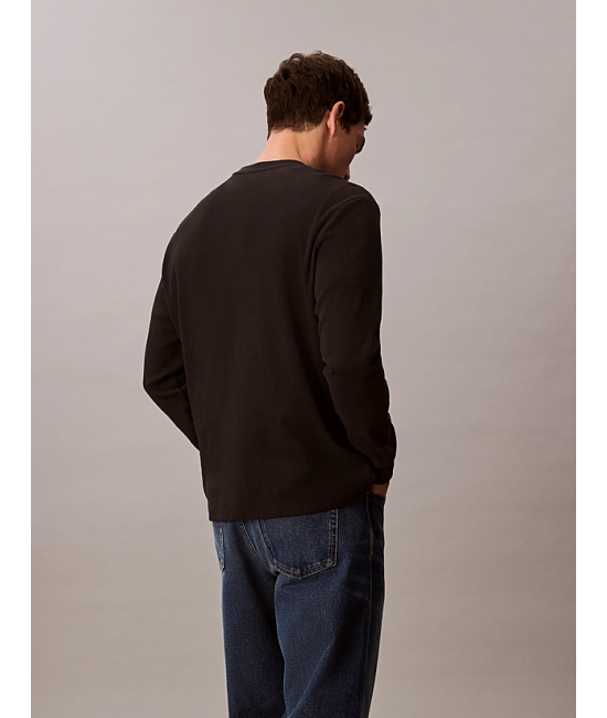 Ανδρικό Μακρυμάνικο T-shirt Μαύρο Calvin Klein LV040EM217-UB1