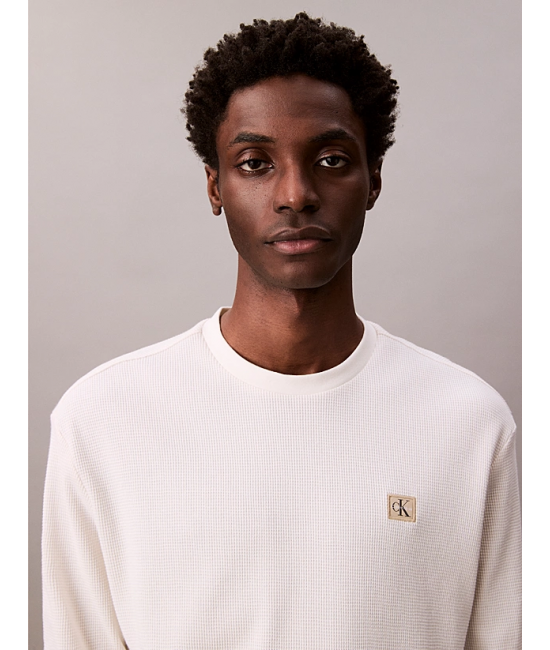 Ανδρικό Μακρυμάνικο T-shirt Λευκό Calvin Klein LV040EM217-YAS