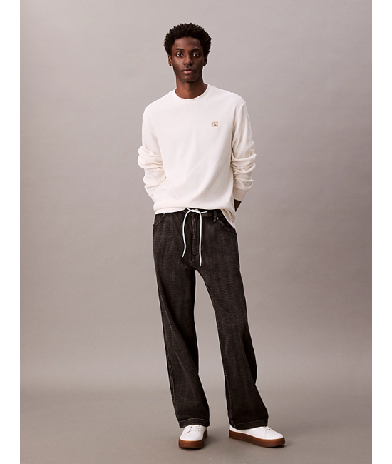 Ανδρικό Μακρυμάνικο T-shirt Λευκό Calvin Klein LV040EM217-YAS