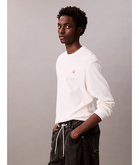 Ανδρικό Μακρυμάνικο T-shirt Λευκό Calvin Klein LV040EM217-YAS