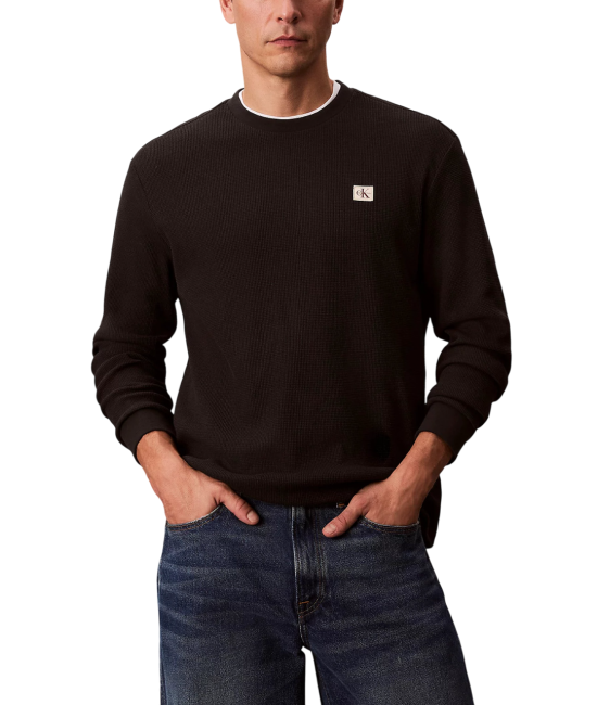Ανδρικό Μακρυμάνικο T-shirt Μαύρο Calvin Klein LV040EM217-UB1