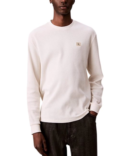 Ανδρικό Μακρυμάνικο T-shirt Λευκό Calvin Klein LV040EM217-YAS