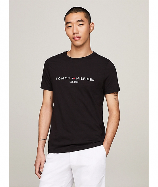 Ανδρικό T-shirt Μαύρο Tommy Hilfiger MW0MW11465-BAS