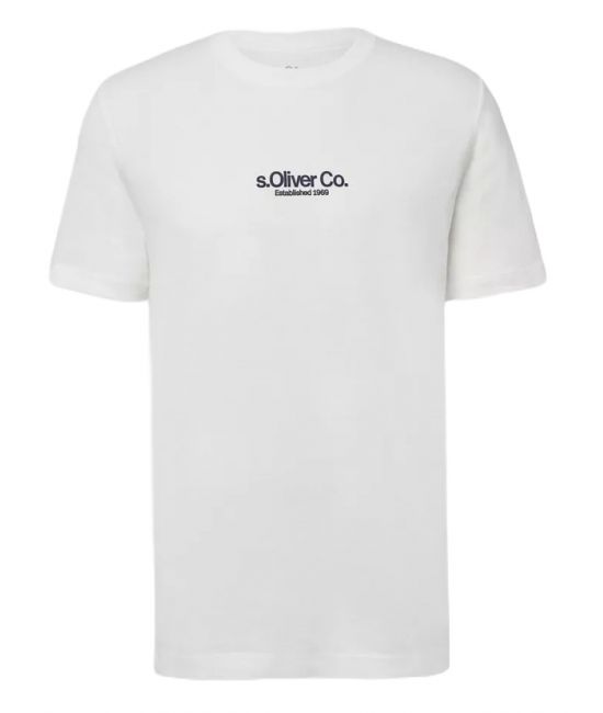 Ανδρικό T-shirt Λευκό S.Oliver 2166827-01D1