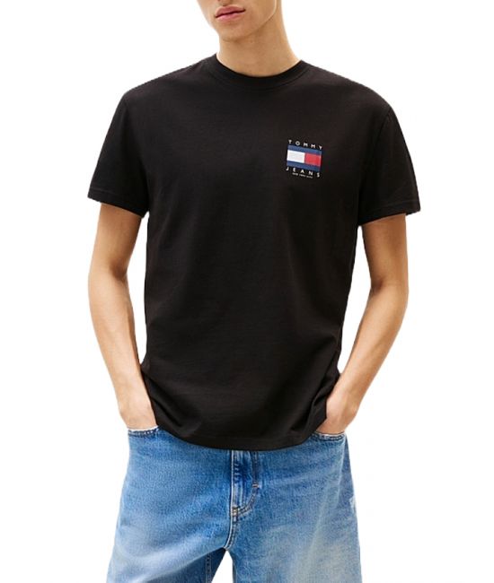 Ανδρικό T-shirt Μαύρο Tommy Jeans DM0DM21910-BDS