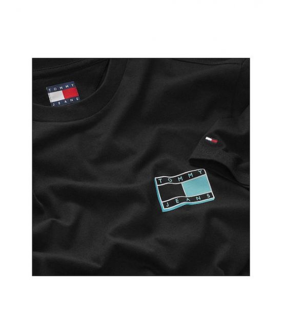 Ανδρικό T-shirt Μαύρο Tommy Jeans DM0DM21577-BDS