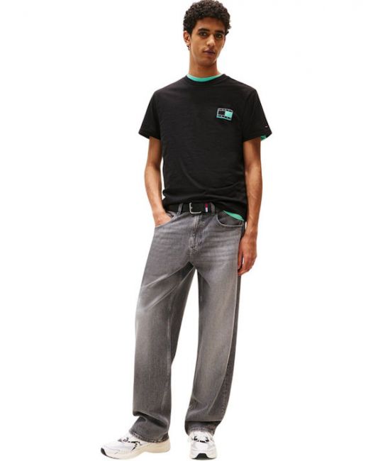 Ανδρικό T-shirt Μαύρο Tommy Jeans DM0DM21577-BDS
