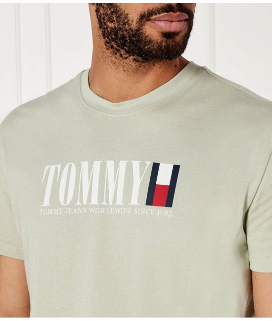 Ανδρικό T-shirt Μέντα Tommy Jeans DM0DM21941-M1C