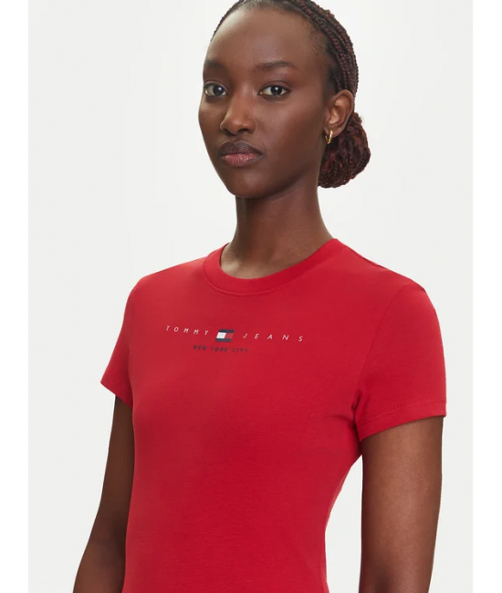 Γυναικείο T-shirt Κόκκινο Tommy Jeans DW0DW21422-XLE