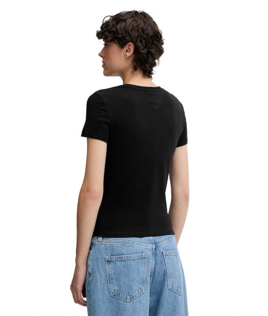 Γυναικείο Slim T-shirt Μαύρο Tommy Jeans DW0DW20913-BDS
