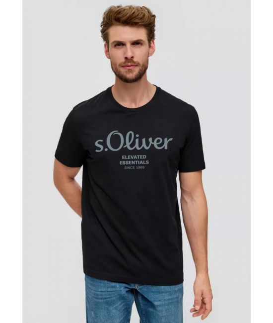 Ανδρικό T-shirt Μαύρο S.Oliver 2139909-99D1