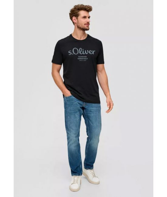 Ανδρικό T-shirt Μαύρο S.Oliver 2139909-99D1