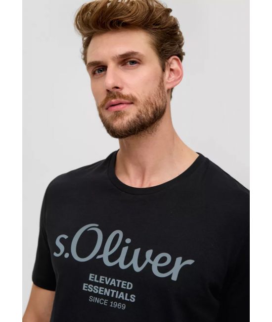 Ανδρικό T-shirt Μαύρο S.Oliver 2139909-99D1