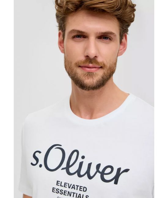 Ανδρικό T-shirt Λευκό S.Oliver 2139909-01D1