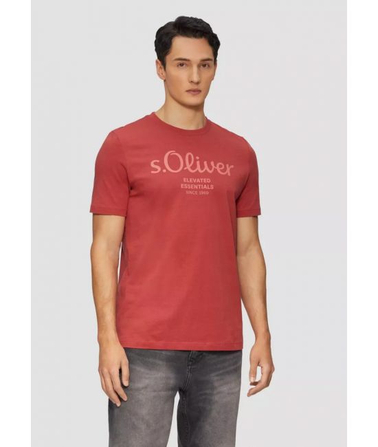 Ανδρικό T-shirt Κόκκινο S.Oliver 2139909-35D1