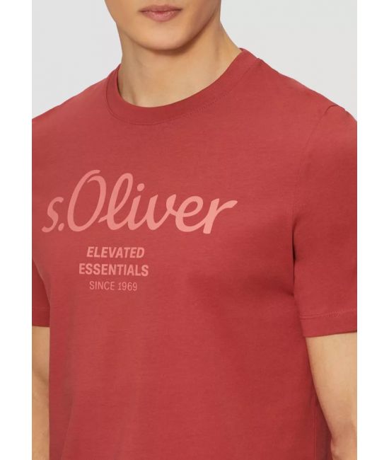 Ανδρικό T-shirt Κόκκινο S.Oliver 2139909-35D1