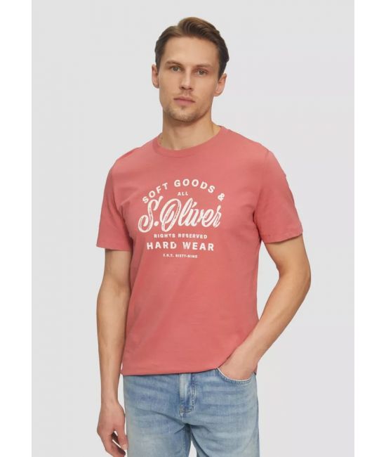 Ανδρικό T-Shirt Κοραλί S.Oliver 2164753-42D1