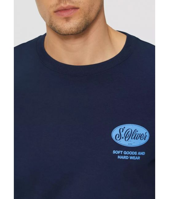 Ανδρικό T-Shirt Navy Μπλε S.Oliver 2164753-58D2