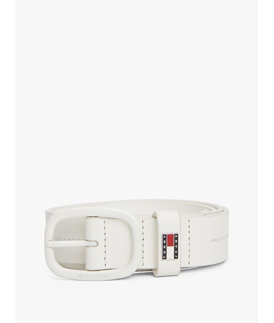 Γυναικεία Δερμάτινη Ζώνη Λευκή Tommy Jeans AW0AW17392-YBH