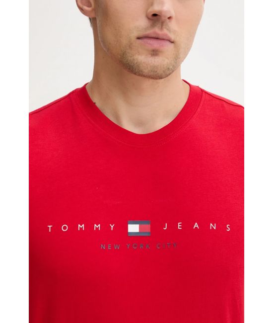Ανδρικό T-shirt Κόκκινο Tommy Jeans DM0DM21911-XLE